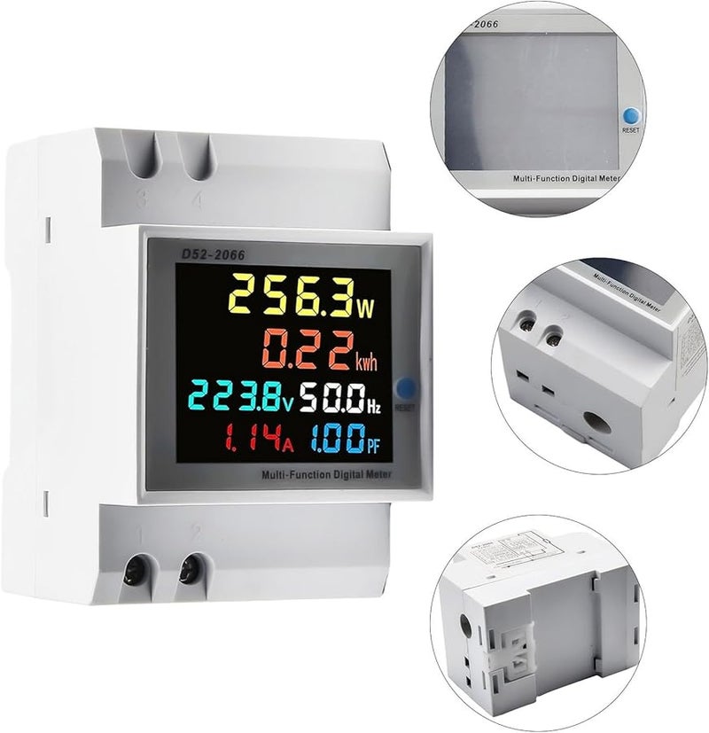 100A AC Power Meter With Current Transformer LCD Display Multi Parameter Measurement - Image 5